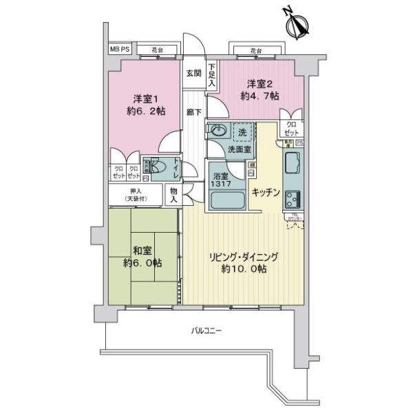 クリオ西船橋弐番館 間取図