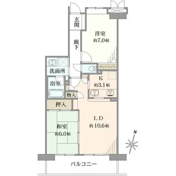 ルイシャトレ鶴見ウエストコート 間取図