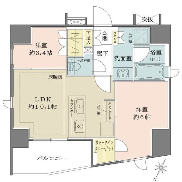 グリーンパーク日本橋小伝馬町 間取図