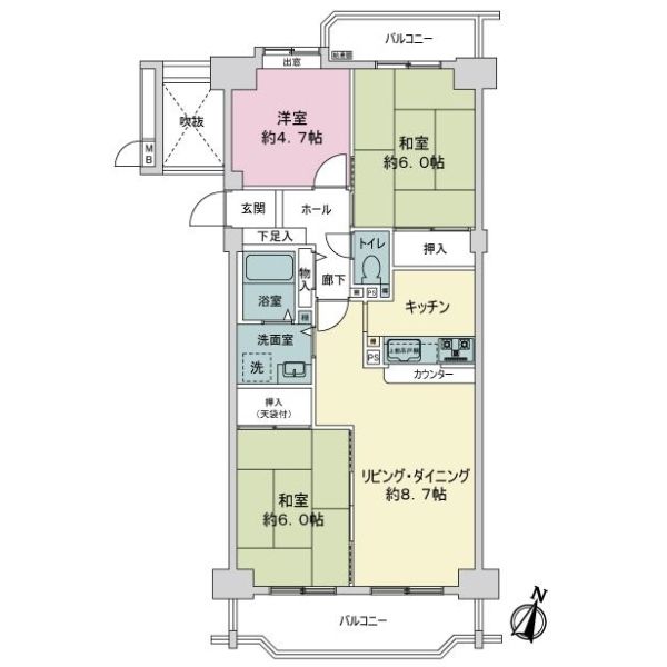 イトーピア第２大曽根マンション 間取図