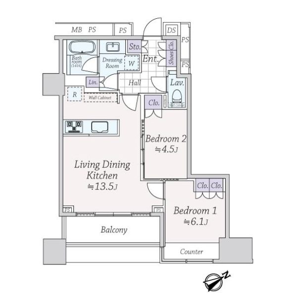 ザ・パークハウス三軒茶屋タワー 間取図