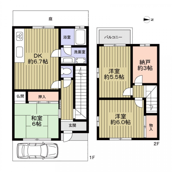 大阪市東住吉区桑津３丁目 間取図