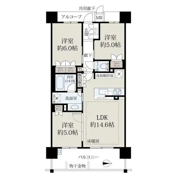 プレミスト茨木双葉町 間取図