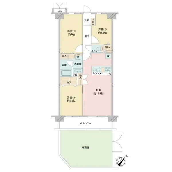 ウインベルコーラス浮間公園 間取図