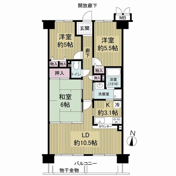 レックスシティ小阪 間取図