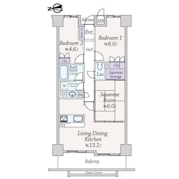 コスモあべの坂ガーデンズ 間取図