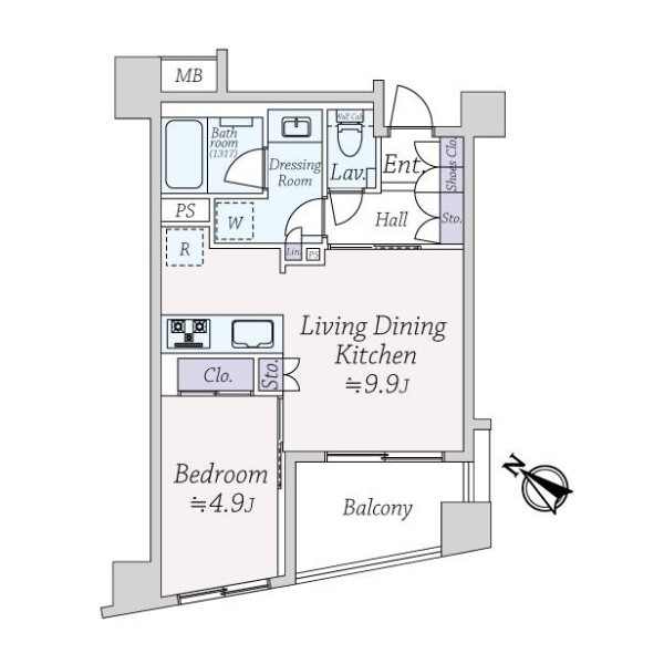 グローリオ文京茗荷谷 間取図