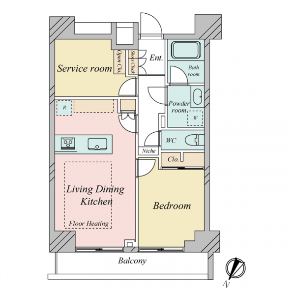 プレール・ドゥーク日本橋 間取図