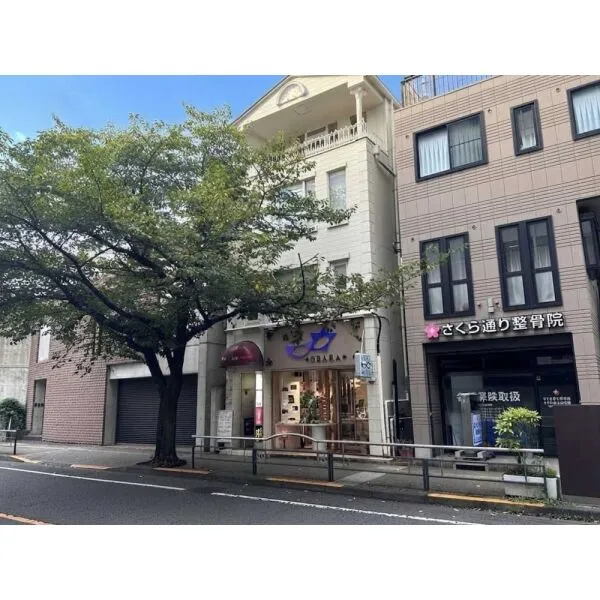 多摩市東寺方1丁目 一棟ビル 外観:写真中央の建物