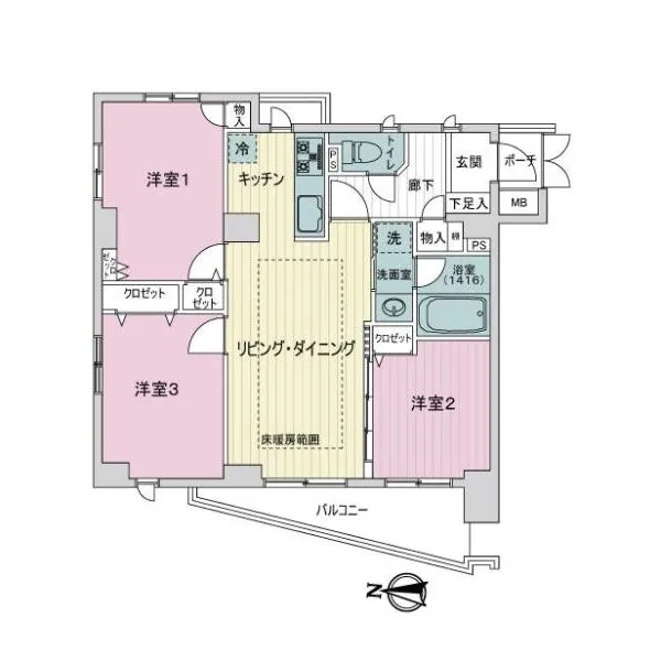 レクセルマンション王子神谷 間取図