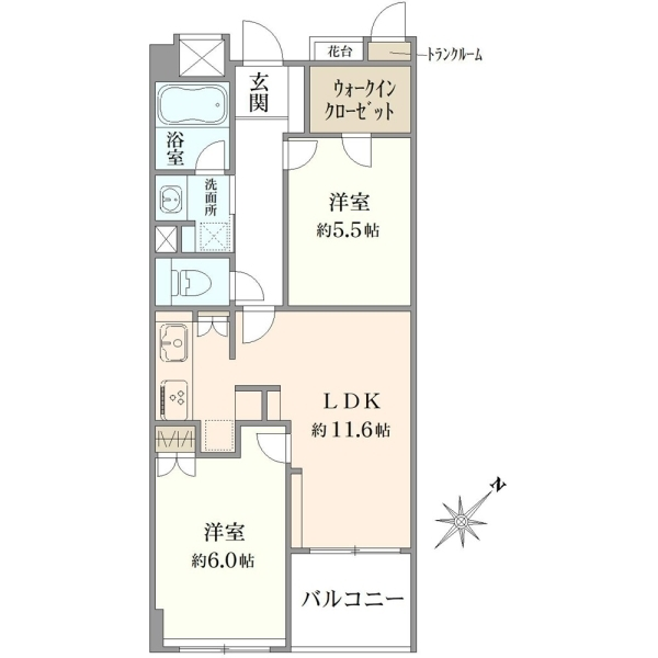 クリオ鶴見八番館 間取図