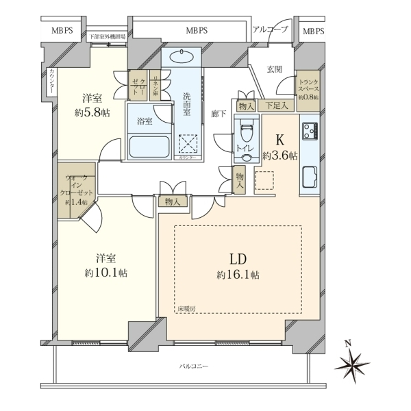 Ｗコンフォートタワーズ　Ｗ　Ｃｏｍｆｏｒｔ　ＴｏｗｅｒｓＥＡＳＴ 間取図