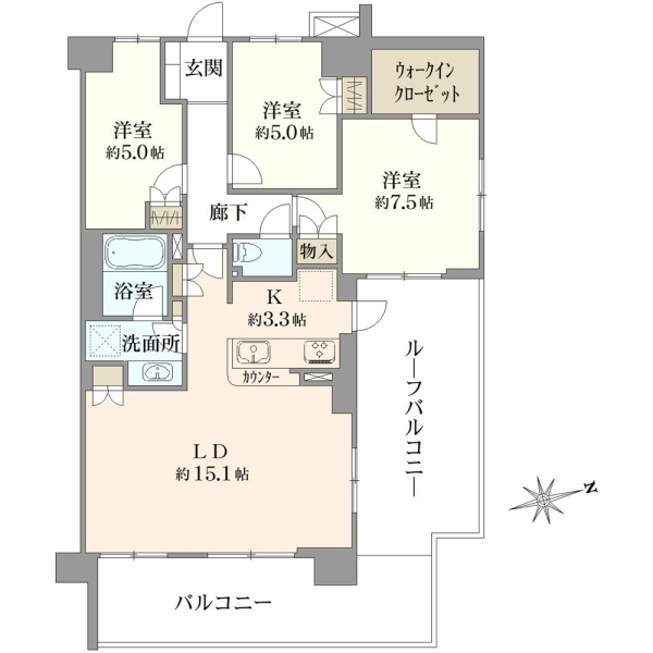 カサーレ三鷹 間取図