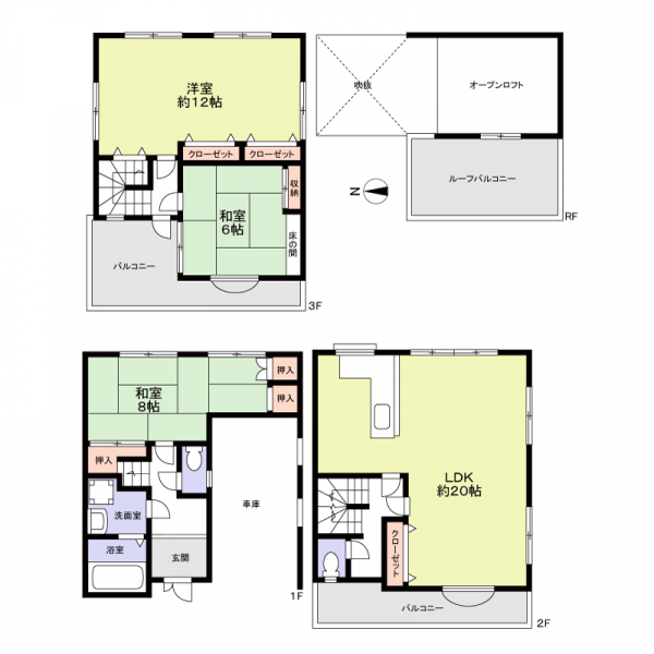 大阪市住吉区万代６丁目 間取図