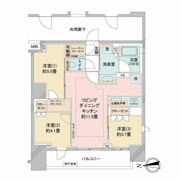 リビオレゾン八王子レジデンス 間取図