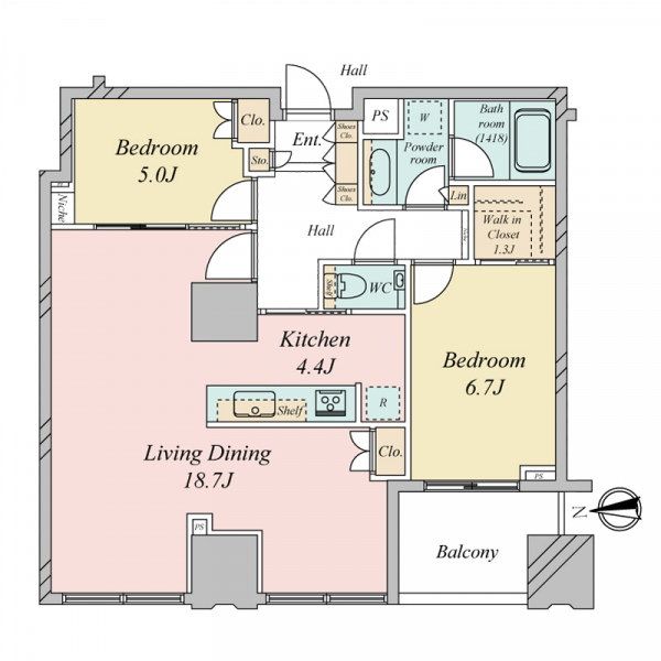 シティタワーズ豊洲ザツインサウスタワー 間取図