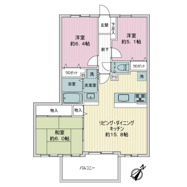 ライオンズマンション柴又金町公園 間取図