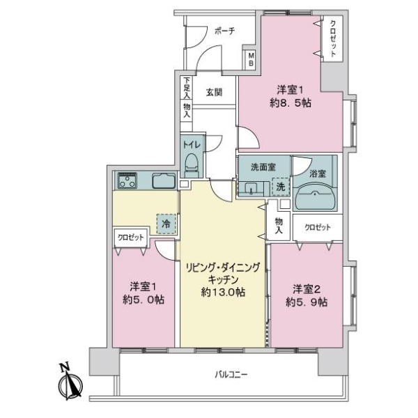 エヴァーグリーン浅草 間取図