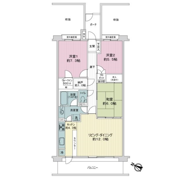 サンヴェール柿生 間取図