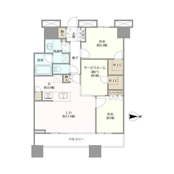グランドミッドタワーズ大宮 間取図