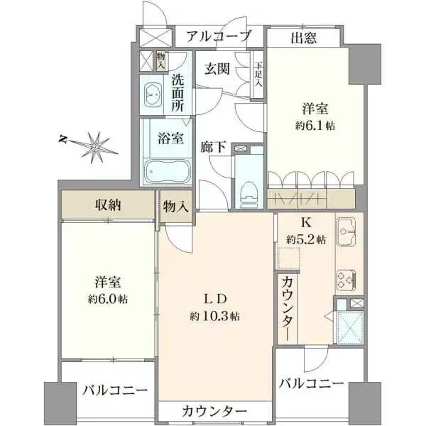 サーパス茅ヶ崎駅前 間取図