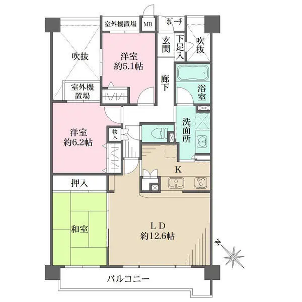八事岳見ヒルズ 間取図