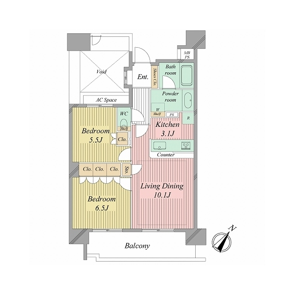ライオンズ西葛西プライムマークス 間取図