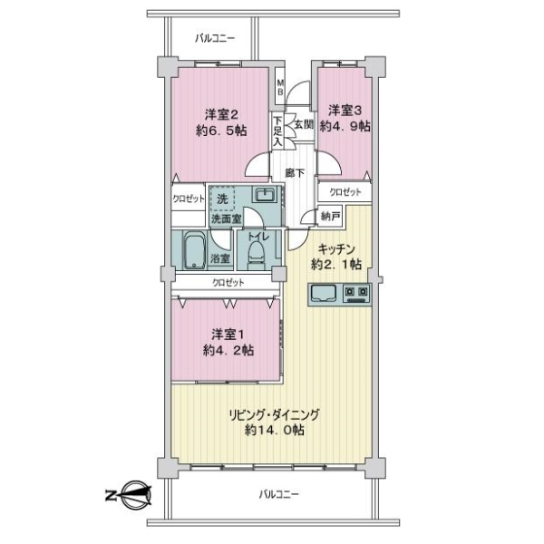 サンシティＥ棟 間取図