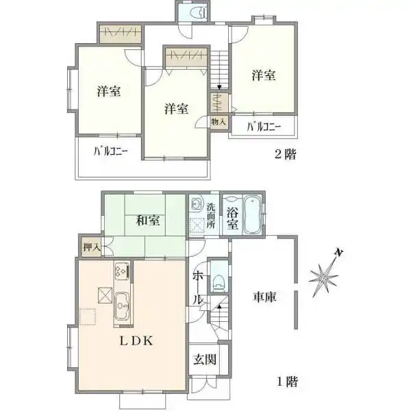 所沢市大字下安松 間取図