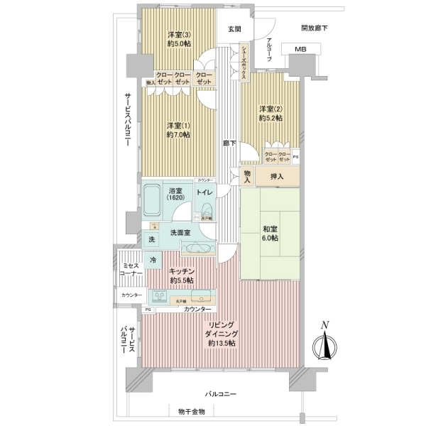 シーズンプレイスＢ棟 間取図