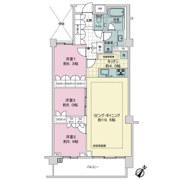 グランドメゾンＴｈｅ山手２４９ 間取図