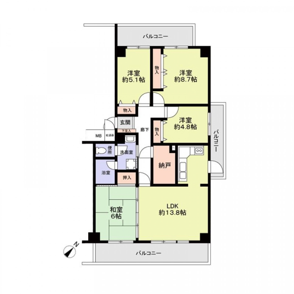 インペリアル千里山田 間取図