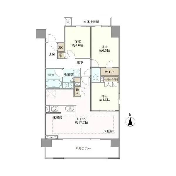オープンレジデンシア瑞穂桜山 間取図