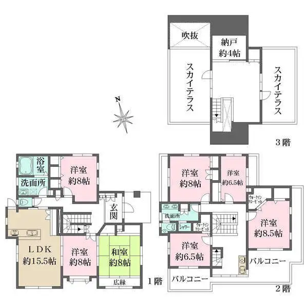 神戸市灘区城の下通３丁目 間取図