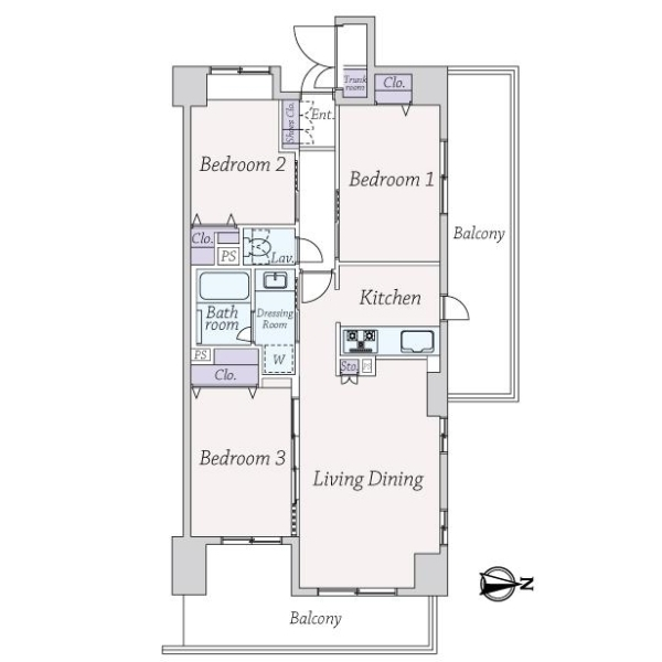 ヴィルヌーブガーデンズ綾瀬 間取図