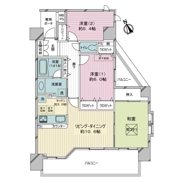 アーバンビュー北千住 間取図