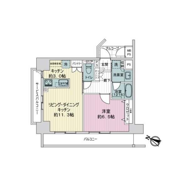 ワコーレＫＯＢＥ元町通 間取図