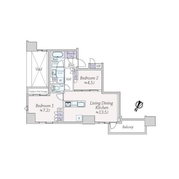 プラウド日本橋大伝馬町 間取図