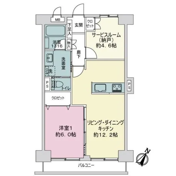 ライオンズマンション青葉台第5 間取図