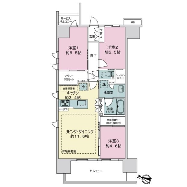サンリヤン北綾瀬 間取図