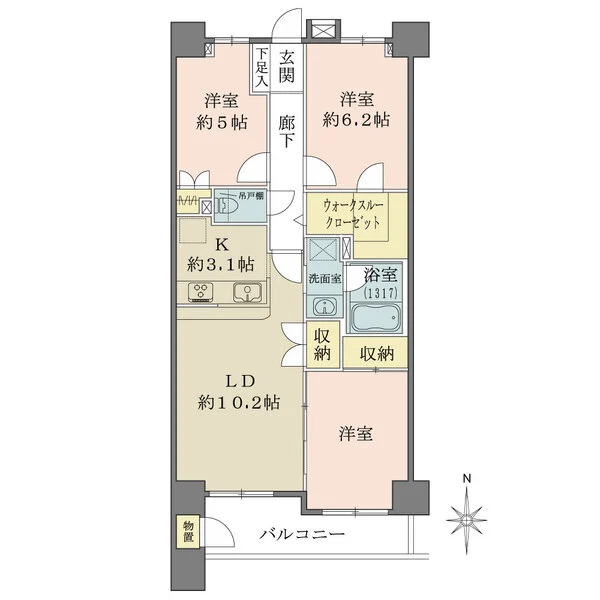 藤和シティホームズ千歳台 間取図
