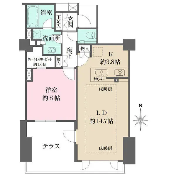 ザ・パークハウス御所西 間取図