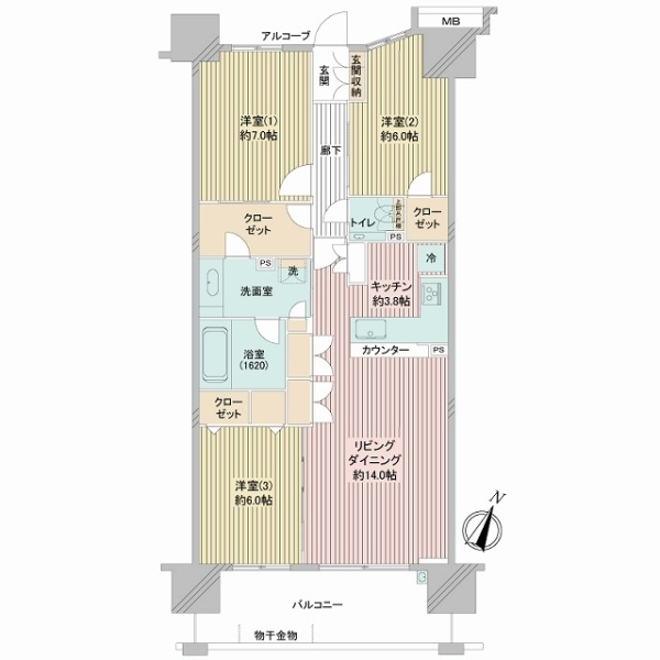 ＤＣ．ＦＯＲＴ千葉中央 間取図