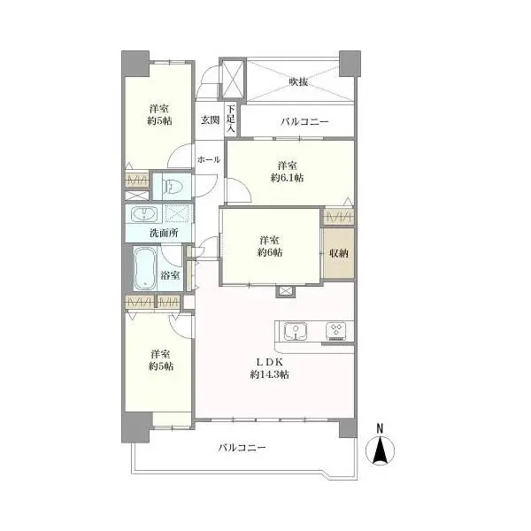 ライオンズガーデン一番町 間取図