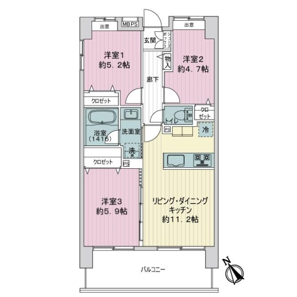 ライオンズステーションプラザ町田 間取図