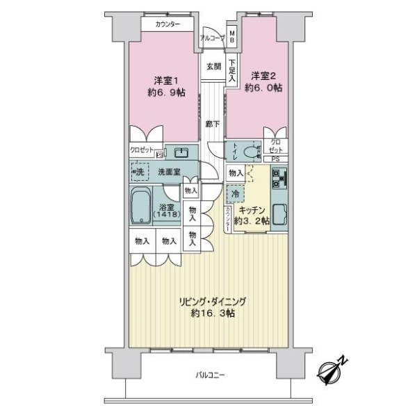 ガーデナヴィルマグノリア市川妙典 間取図