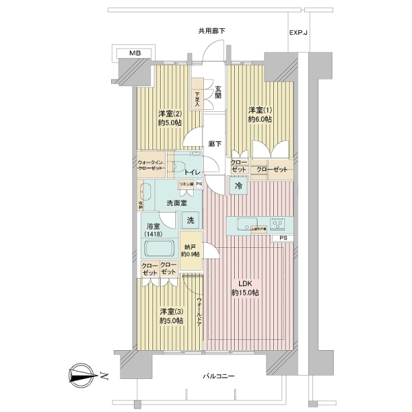 プレミスト湘南辻堂フォレストフェイス 間取図