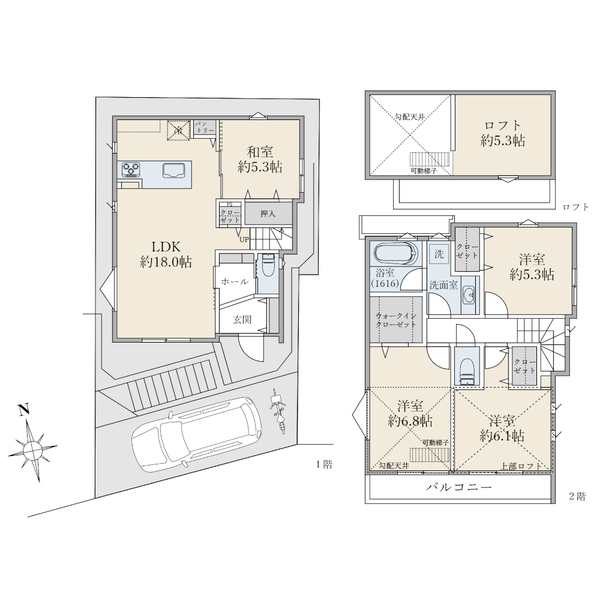 横浜市港北区大曽根台 間取図