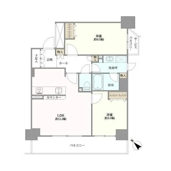 モア・クレスト築地 間取図