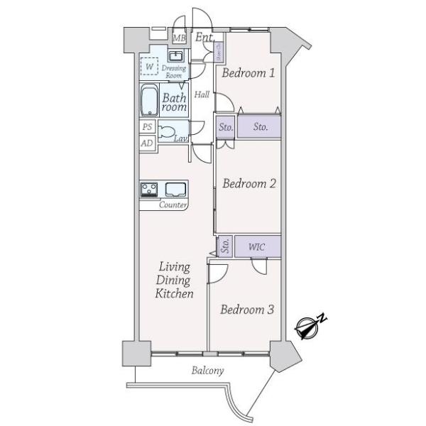 イトーピア東陽町マンション 間取図